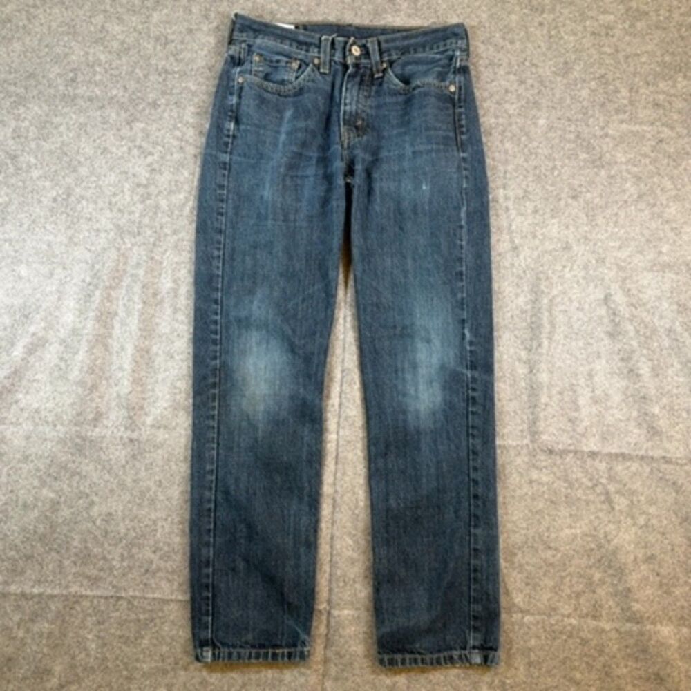 Levi's 514 Straight Leg Jeans Navy Blue Denim Men's 28x30